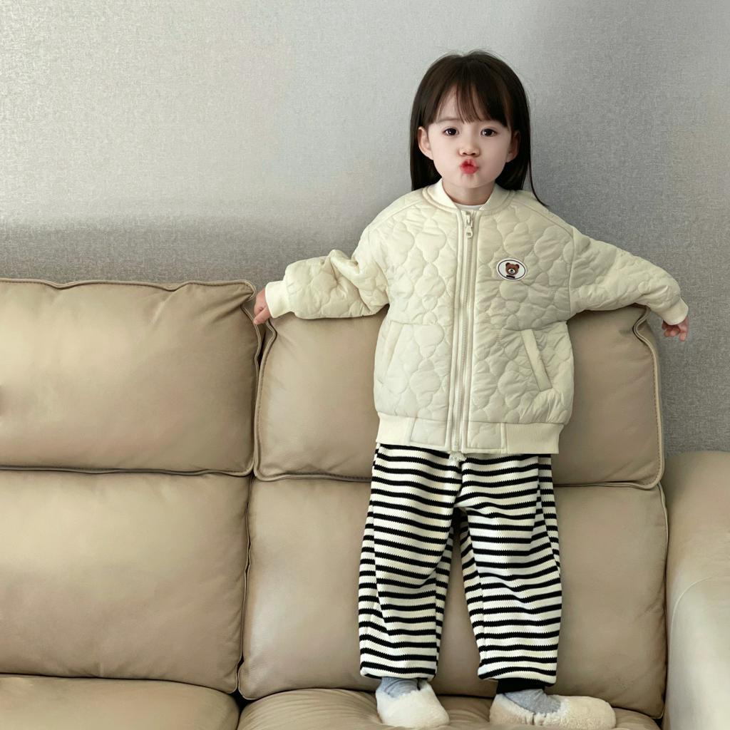 Áo khoác phao trẻ em lót lông mềm đẹp mẫu mới 2023