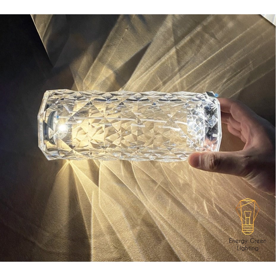 Đèn Bàn Pha Lê Cảm Ứng Energy Green Lighting DB-981 - Chuyển Đổi 16 Màu Sắc - Điều Khiển Từ Xa - Decor Trang Trí