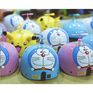 Combo mũ bảo hiểm Doremon + chong chóng