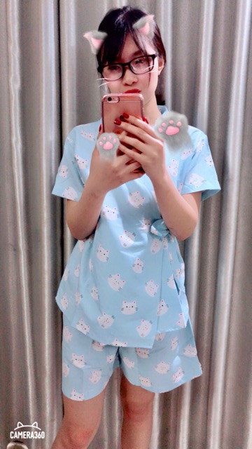 Bộ ngủ kimono tay ngắn quần ngắn siêu xinh | BigBuy360 - bigbuy360.vn