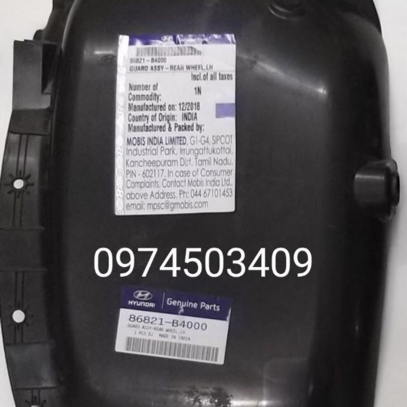 Chắn bùn hông  Huyndai Grand i10 loại 5 cửa