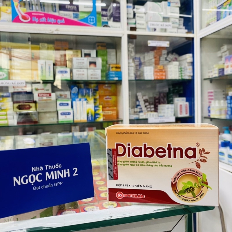 ✅ [Chính Hãng] Diabetna (hộp 40 viên) hỗ trợ giảm đường huyết, giảm HbA1c hỗ trợ giảm nguy cơ biến chứng của tiểu đường