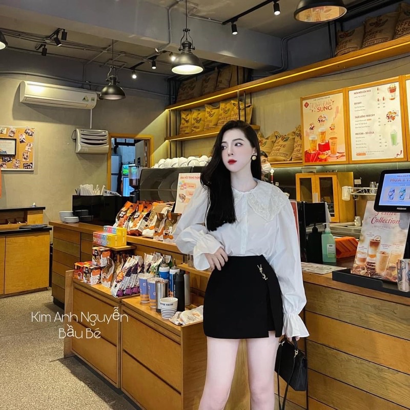 QUẦN GIẢ VÁY UMI YSLL XẺ ĐÙI DÁNG BASIC CHẤT ĐẸP MS14322