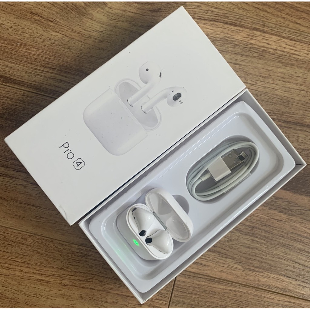 (Pop up) Tai nghe Airpod Pro 4 Bluetooth 5.0 âm thanh sống động, đổi tên và định vị chuẩn 2020