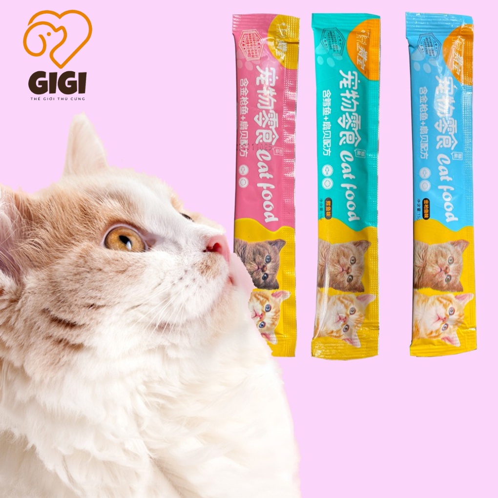 Súp thưởng cho mèo Shizuka, Catfood thanh 15g đầy đủ dinh dưỡng cho thú cưng thức ăn giá rẻ - GiGi Pet Shop