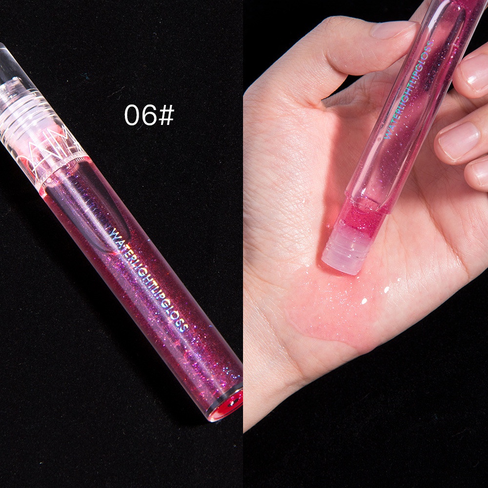 Cod Qipin 6 Colors Moisturizing Pearl Mirror Lip Glaze Glass Long-Lasting Lipstick Makeup Tool