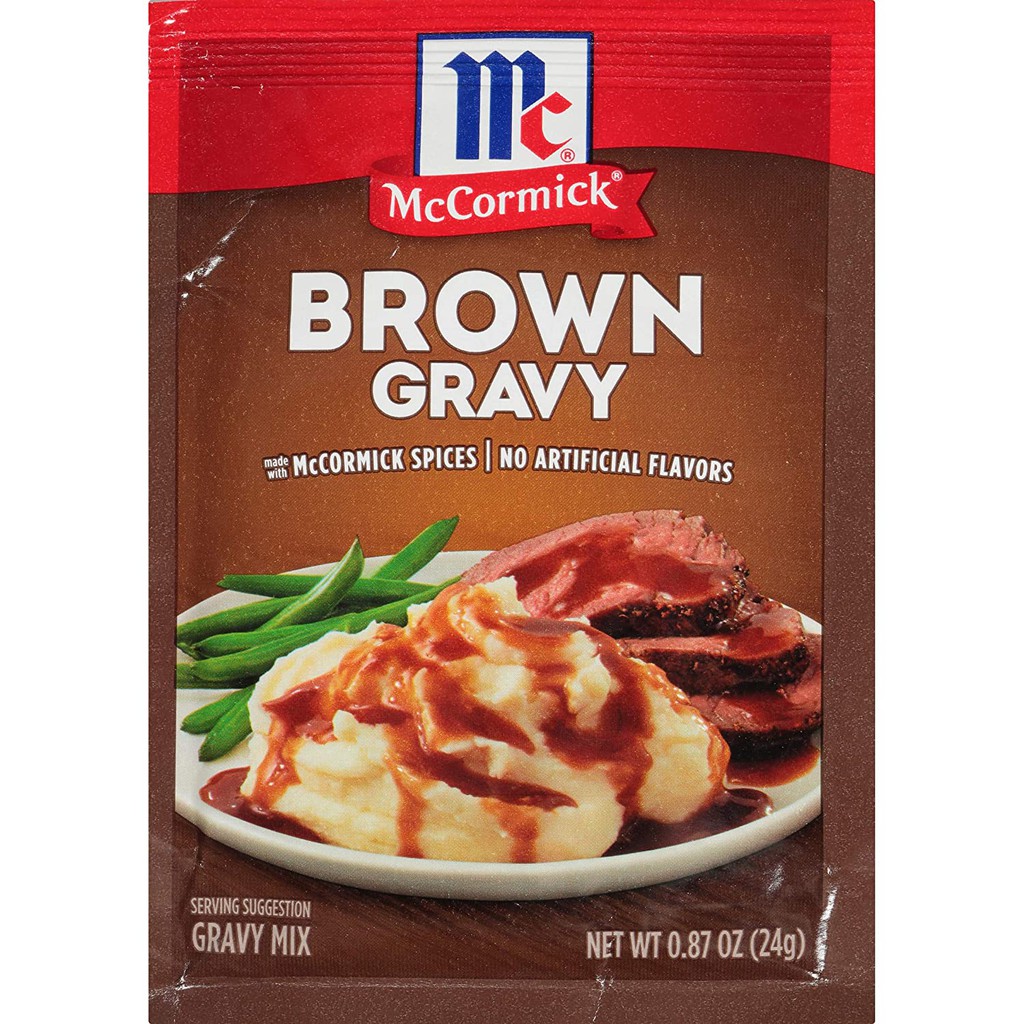 Bột sốt, chấm thịt nướng, rau củ xào Brown Gravy của McCormick