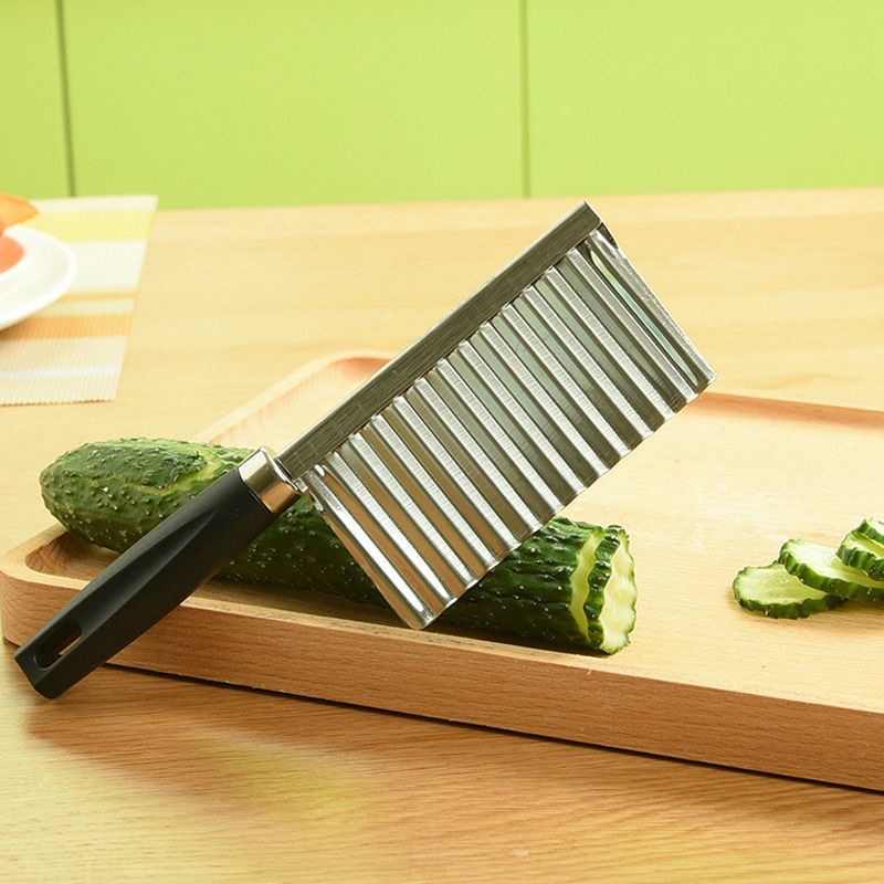 Dao cắt rau củ quả, hoa quả lượn sóng đa năng tiện lợi - Dao thái cà rốt, khoai tây, chè khúc bạch, rau câu lượn sóng
