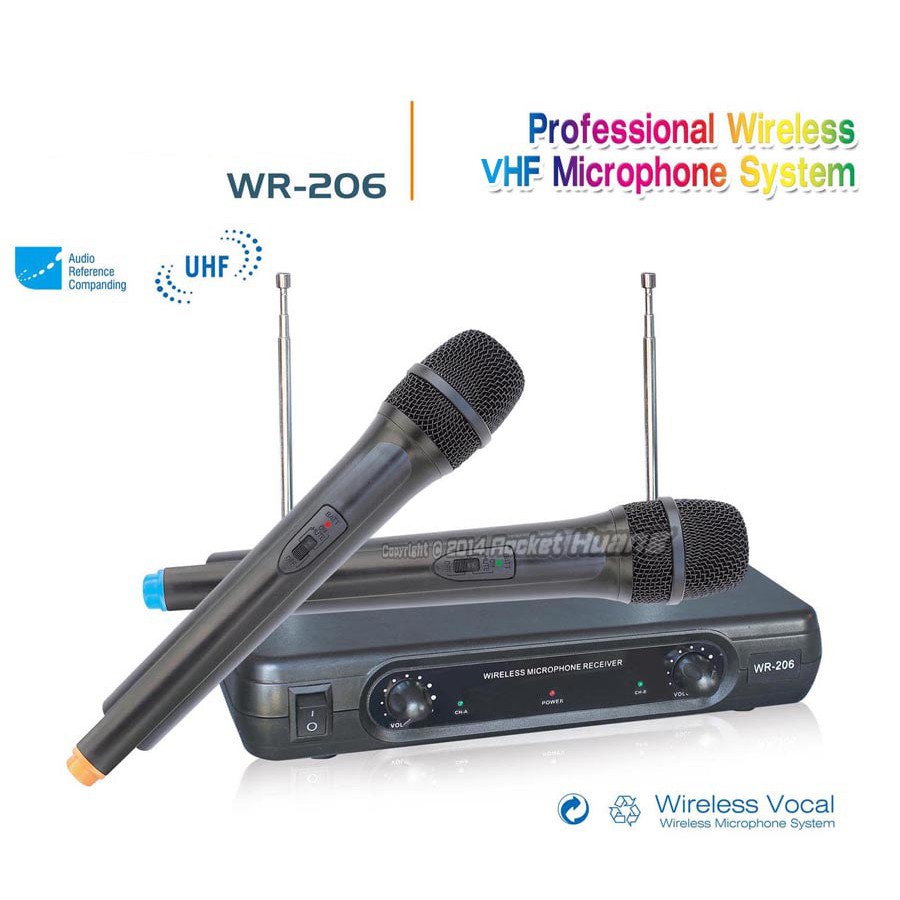 Micro karaoke Bose WR 206 – Micro không dây sóng UHF – Hát nhẹ, chống hú hiệu quả