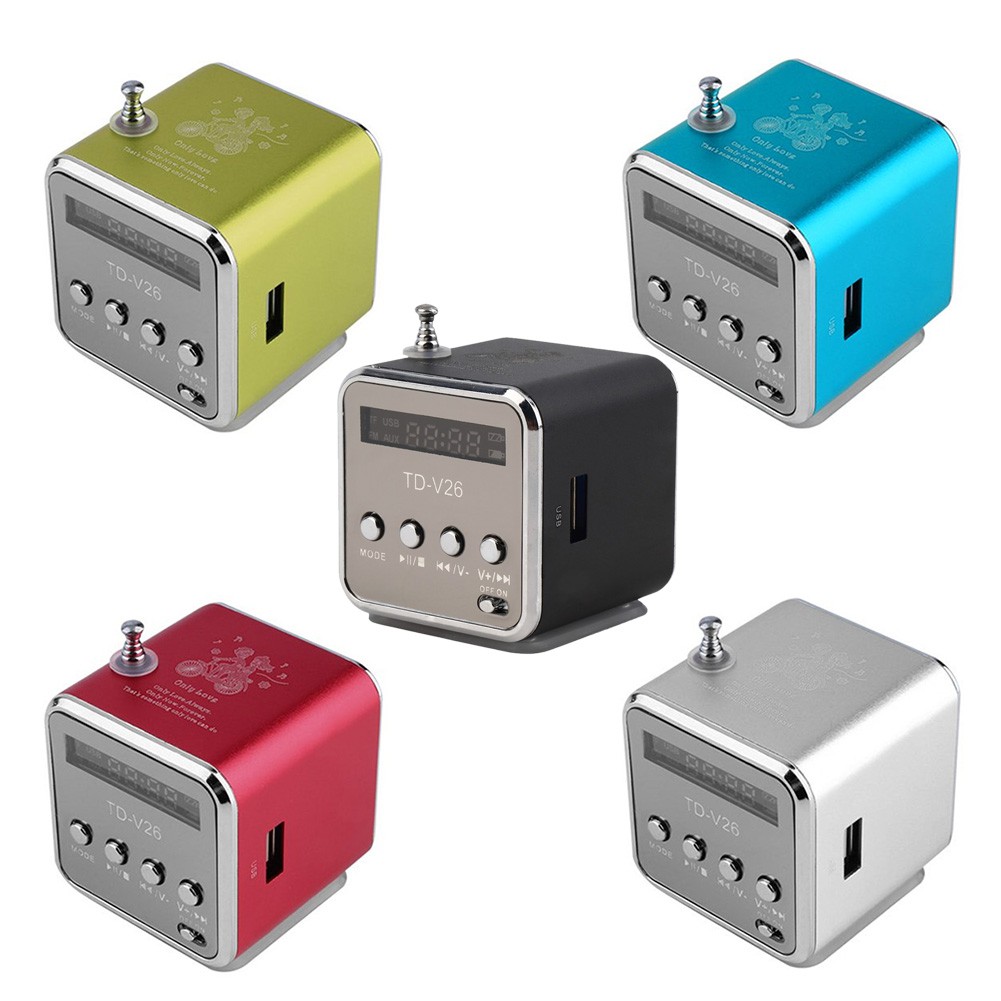 Loa mini hỗ trợ thẻ nhớ TF & Micro USB âm thanh stereo siêu trầm hỗ trợ MP3 / 4