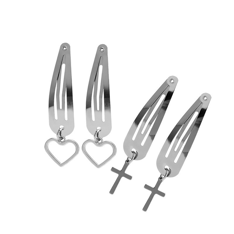 Kẹp Tóc Mỏ Vịt Hình Trái Tim Đơn Giản Thời Trang