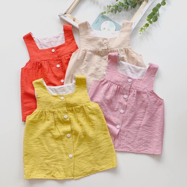 Bộ vải xốp cực xinh, chất siêu mát cho bé gái