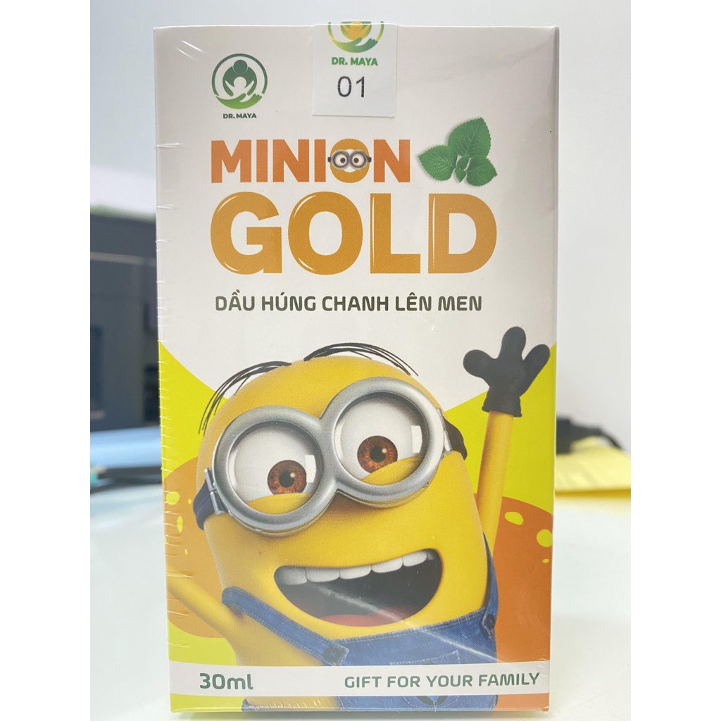 Tinh Dầu Húng Chanh Minion Mẫu Mới.Chiết Xuất Thảo Dược Tăng Đề Kháng Tự Nhiên,Giảm Ho Cho Bé