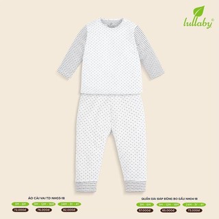 Bộ Lullaby cài vai quần dài đáp đũng bo gấu