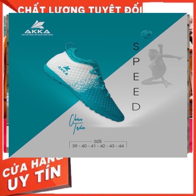 Giày đá bóng AKKA SPEED2 - Màu Xanh Ngọc mới 2020