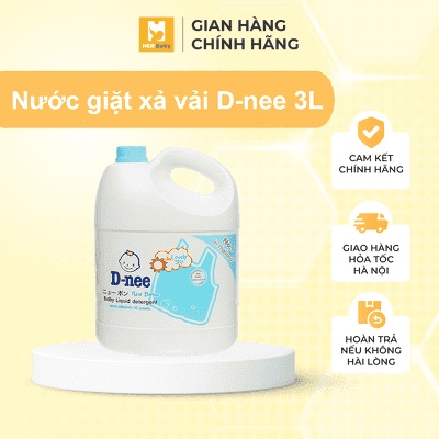 Dung dịch giặt xả quần áo D-nee 3L/ 1,4L mùi thơm hoa tự nhiên, an toàn dịu nhẹ cho da nhạy cảm của bé - Herbaby