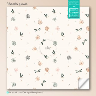 Decal trang trí dán tường có keo sẵn, họa tiết bồ công anh - 𝓦𝓲𝓷𝓭 𝓫𝓵𝓸𝔀 𝓯𝓵𝓸𝔀𝓮𝓻