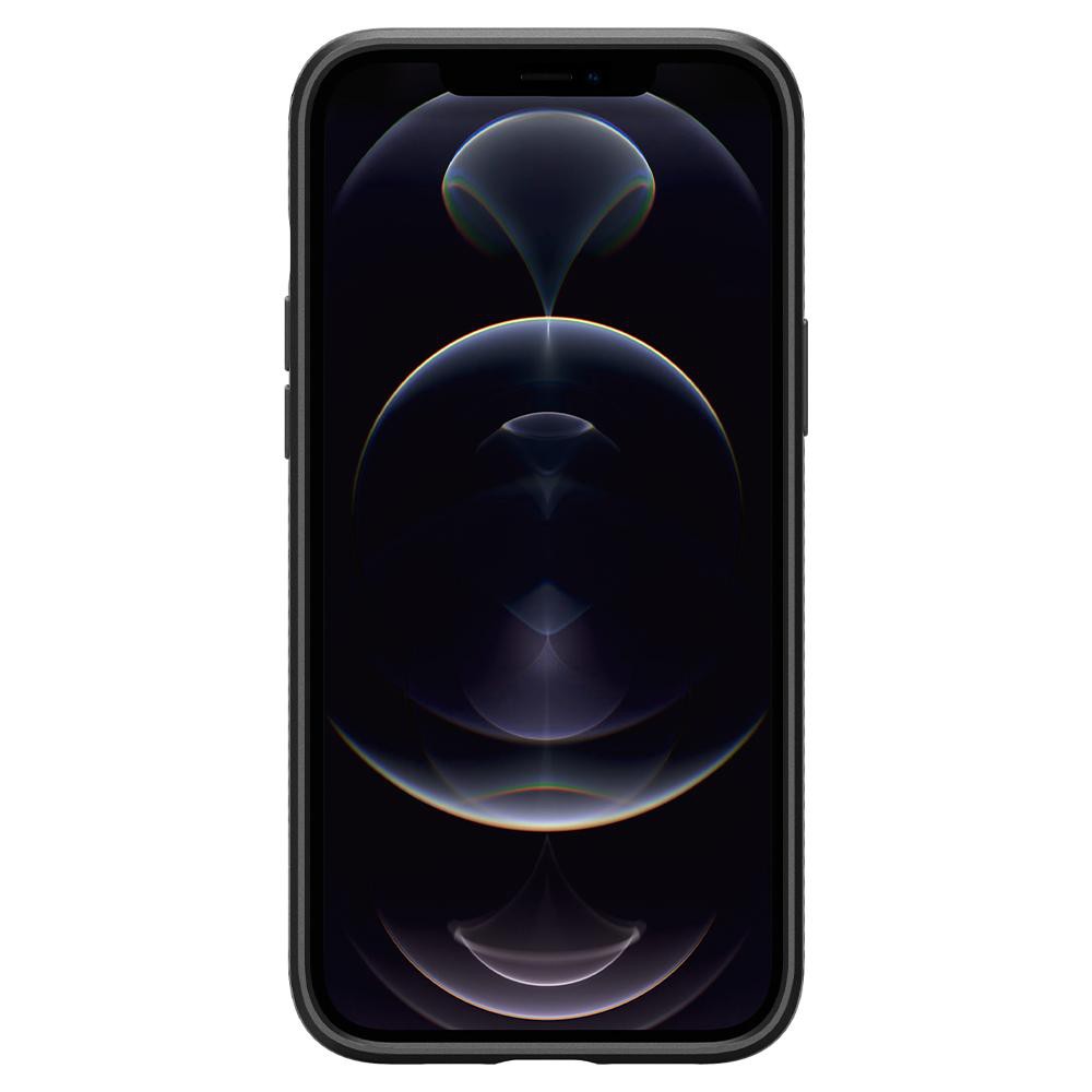 Ốp lưng chống sốc Spigen Liquid Air màu đen cho iPhone 12 Pro Max | iPhone 12 Pro | iPhone 12 Mini