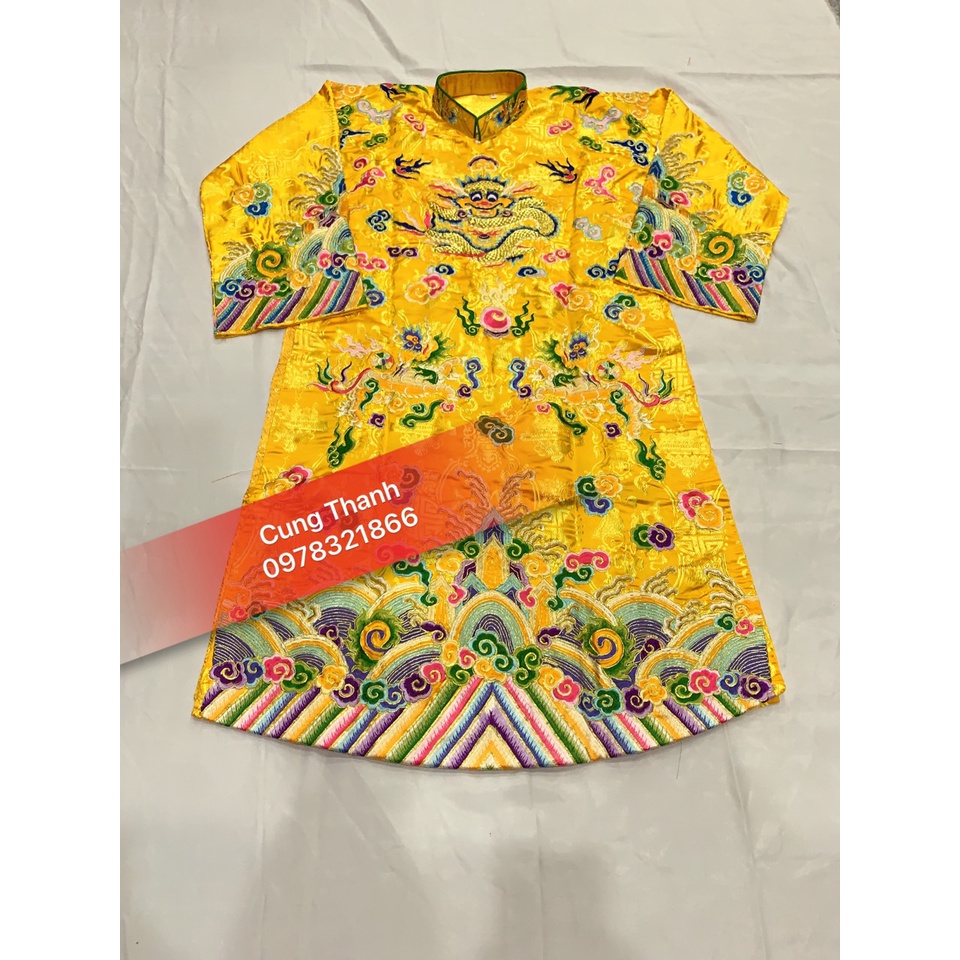 Áo Hầu Đồng Quan Lớn Đệ Tứ Khâm Sai  Màu Vàng