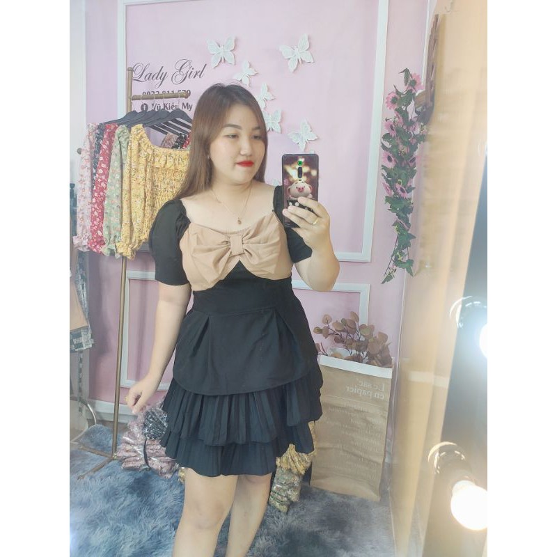 Áo Bigsize Nơ Dễ Thương Từ 55kg Đến 90kg- Hình Chụp Thật
