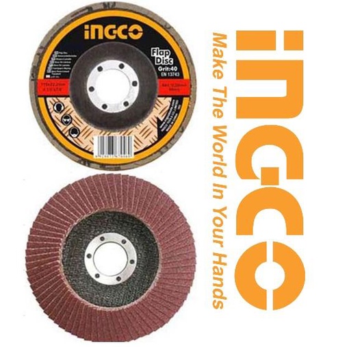 Đĩa Đánh Nhám Xếp 100mm x 16mm P40-P60-P80 Flap Disc INGCO FD1001