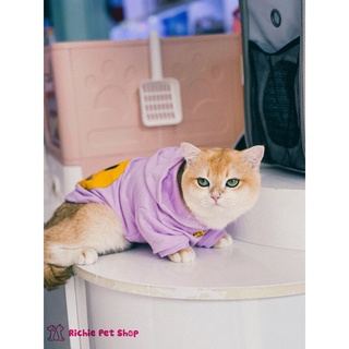 Áo hoodie D.r.e.w tím hot trend siêu ngầu siêu swag cho chó mèo