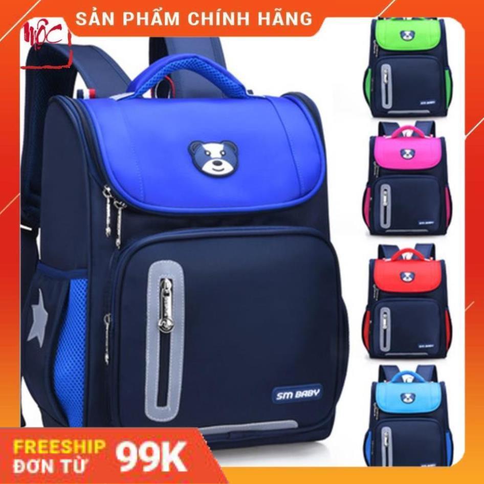 [Giảm 50%]  Balo chống gù dáng hộp, cặp học sinh tiểu học có phát quang bảo vệ cho bé- BL104