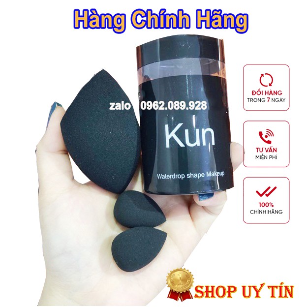 Mút Tán Nền Kun Cao Cấp Đi Kèm 2 Mút Nhỏ Tán Phấn Mắt Bride Care