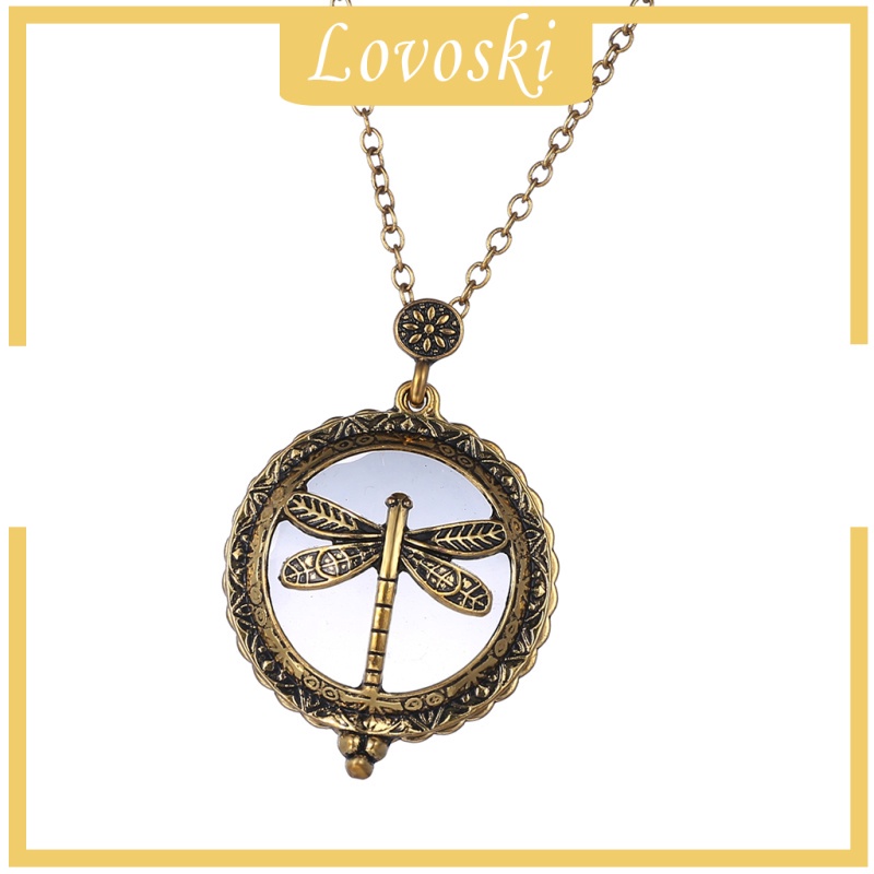 vòng cổ Mặt Kính Phóng Đại 5x Hình Chuồn Chuồn Phong Cách Retro