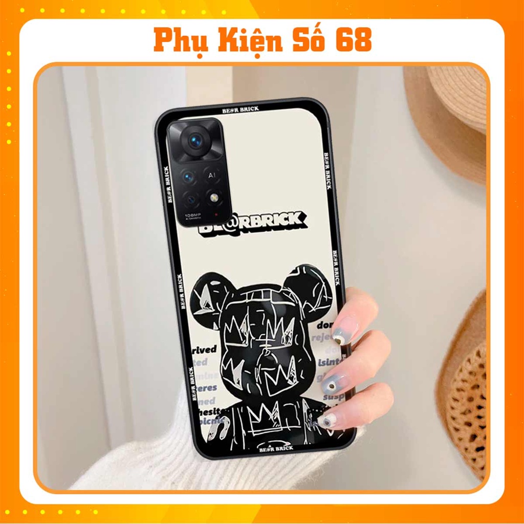 Ốp lưng điện thoại Xiaomi Redmi Note 11 4G / Note 11S /Note 11 Pro 5G elegant, gấu be@rbrick cao cấp, vỏ ốp rẻ đẹp