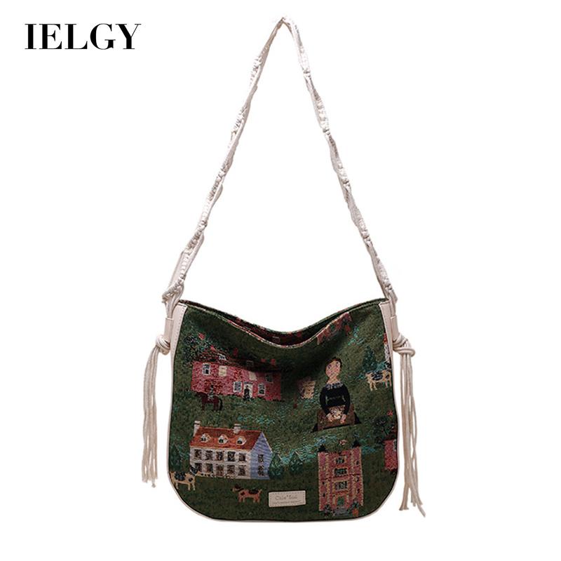 Túi Đeo Vai Vải canvas In Họa Tiết Thời Trang Cho Nữ