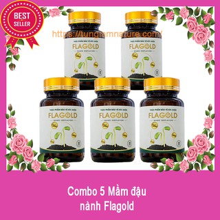 Liệu trình 5 hộp Nano mầm đậu nành Flagold tăng vòng 1, tăng nội tiết tố nữ - có giấy ủy quyền qc