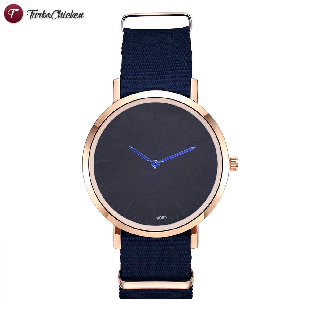 #Đồng hồ đeo tay# Women Watches Nylon Canvas Strap Quartz Watch Casual Fashion Couple Watches