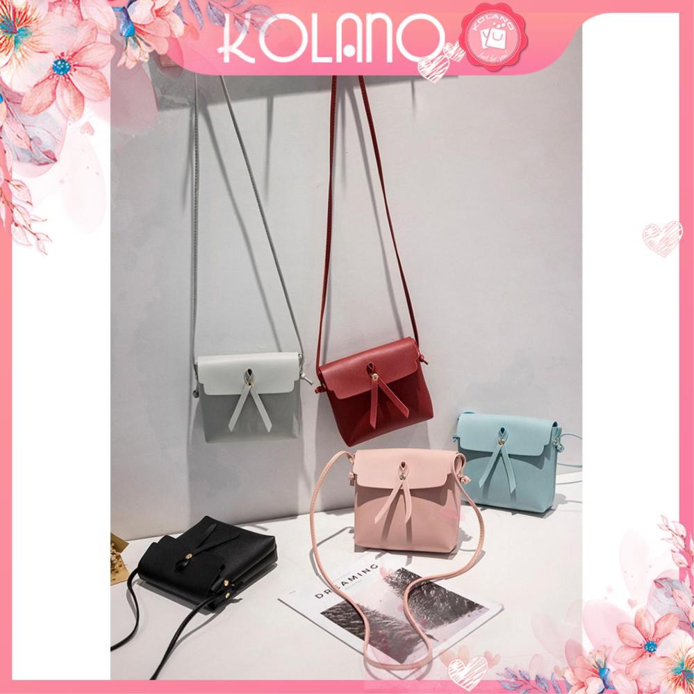Túi đeo chéo nữ KOLANO túi đeo chéo thời trang Hàn Quốc nữ phong cách nơ nhẹ nhàng 001088