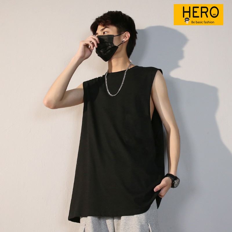 [100% COTTON] Áo Sát Nách Tanktop Unisex MrHero Form Rộng Trơn Outfits Năng Động Áo 3 lỗ Tập Gym Thể thao AP06