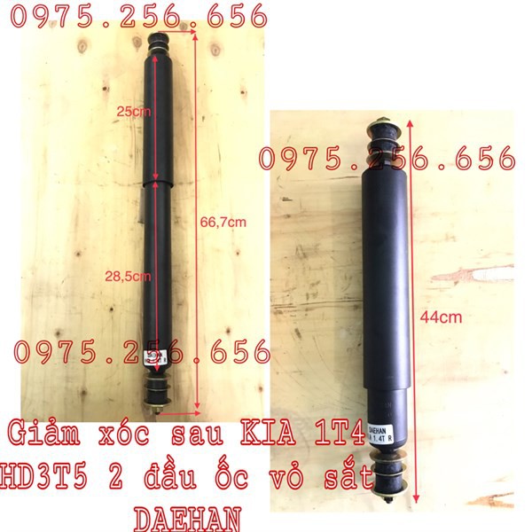 Giảm Xóc Sau KIA 1T4 &amp; HD3T5 2 đầu ốc Vỏ Sắt DAEHAN Phụ tùng máy cày