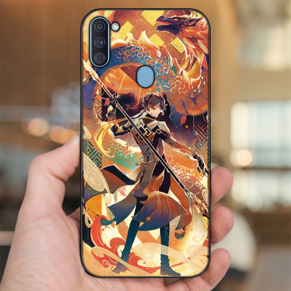 Ốp lưng Samsung A11, M11 viền đen in hình Zhongli Genshin Impact