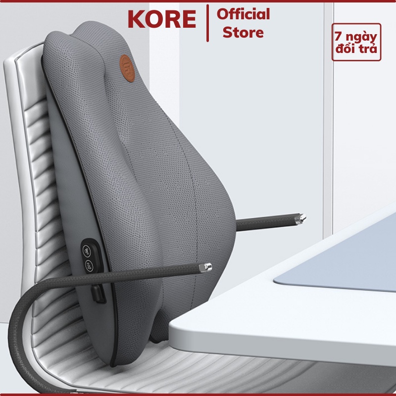 Đệm tựa lưng dùng cho văn phòng và trên ô tô có máy massage chống mỏi gù lưng KoreT8