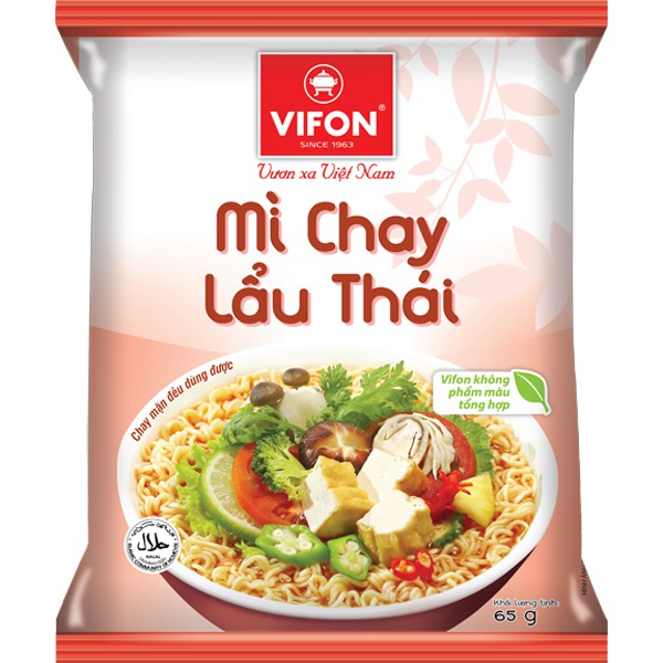 Thùng 30 Gói Mì Chay Lẩu Thái VIFON 65g/Gói