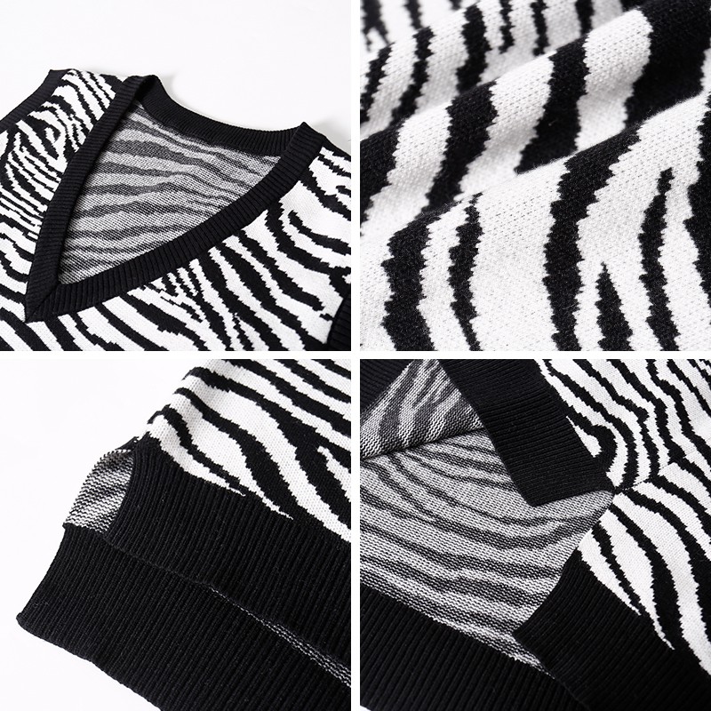 Áo Khoác Len Không Tay Họa Tiết Ngựa Vằn Thời Trang Cho Nữ | BigBuy360 - bigbuy360.vn