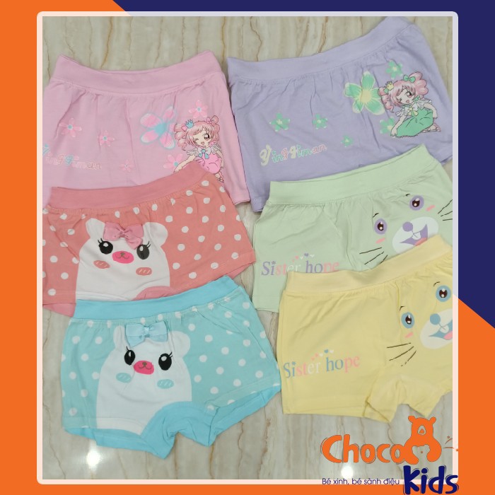 Quần chip đùi cho bé gái chất liệu kháng khuẩn hàng cao cấp quần lót bé gái cực mềm mịn