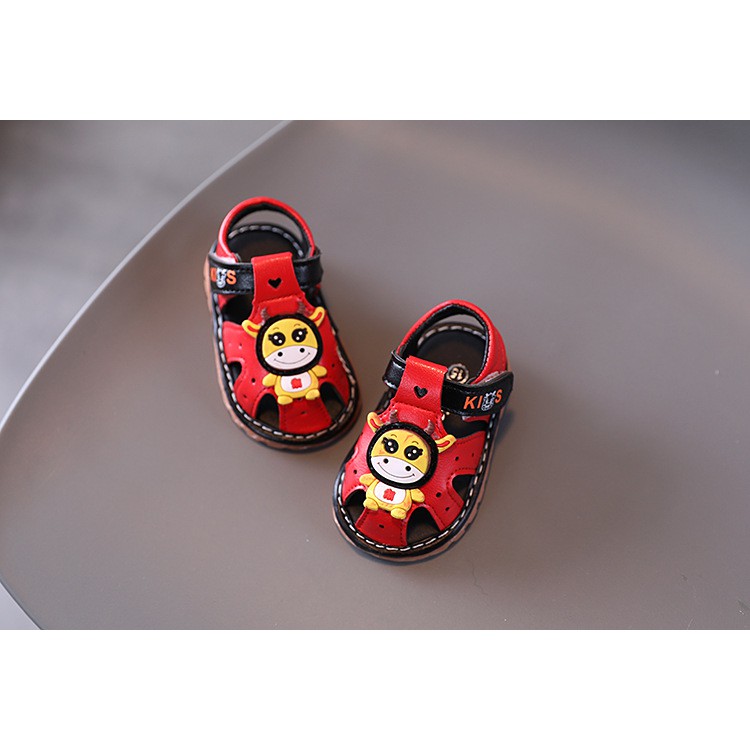 sandal tập đi bé trai-bé gái size 15-19 bò kids kèn chít