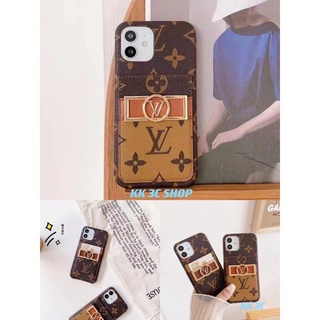 ❤️Trên đường đi ❤️Dành cho iPhone 13 pro max Vỏ ví sang trọng iPhone 12 11 pro max xs max xr 8 7 plus V Thiết kế Khe cắm thẻ chức năng Vỏ điện thoại bằng da PU