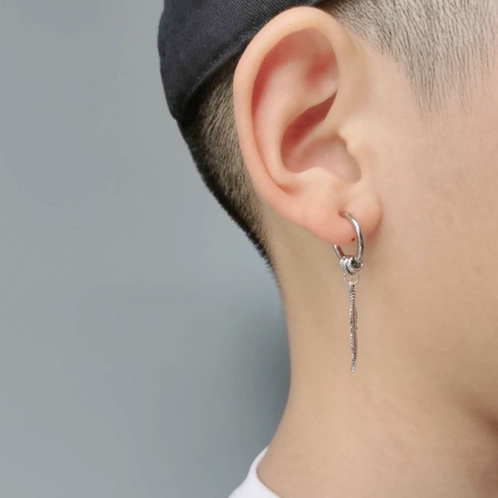 Bông Tai Hình Lông Vũ Bằng Thép Không Gỉ Thời Trang Hàn Quốc