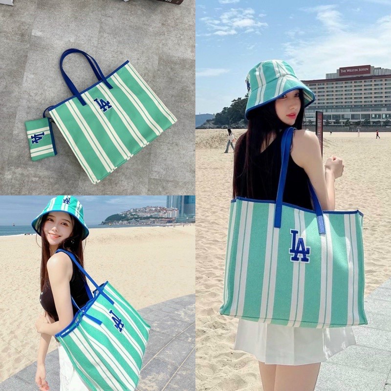 Túi tote MLB kèm ví nhỏ size 43 x 34 x 19cm màu mới hàng xuất dư