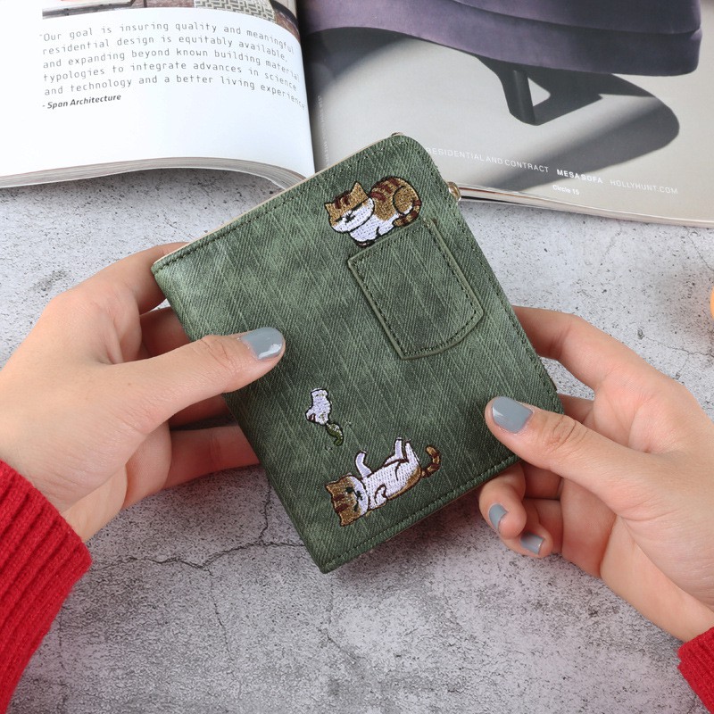 Ví Mèo Có Ngăn Kéo Chất Đẹp M639