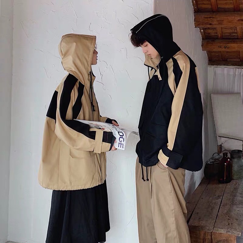 Áo khoác cardigan kaki túi hộp unisex Đen Kem nam nữ ulzzang Wind | BigBuy360 - bigbuy360.vn