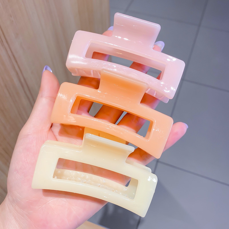 Kẹp càng cua hình chữ nhật chất liệu acrylic màu sắc