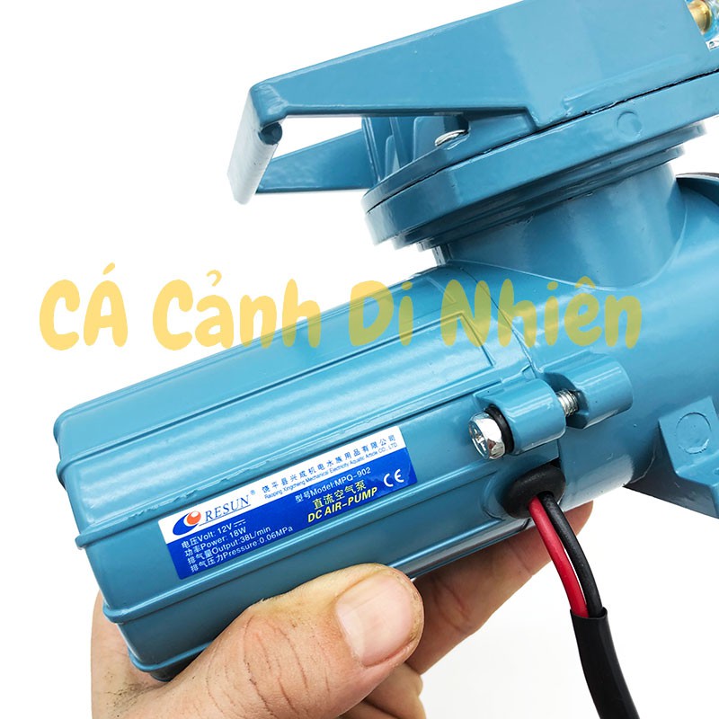 Máy sủi thổi khí oxy 18W Resun MPQ-902 chạy bình ắc quy 12V MPQ902 cho hồ cá