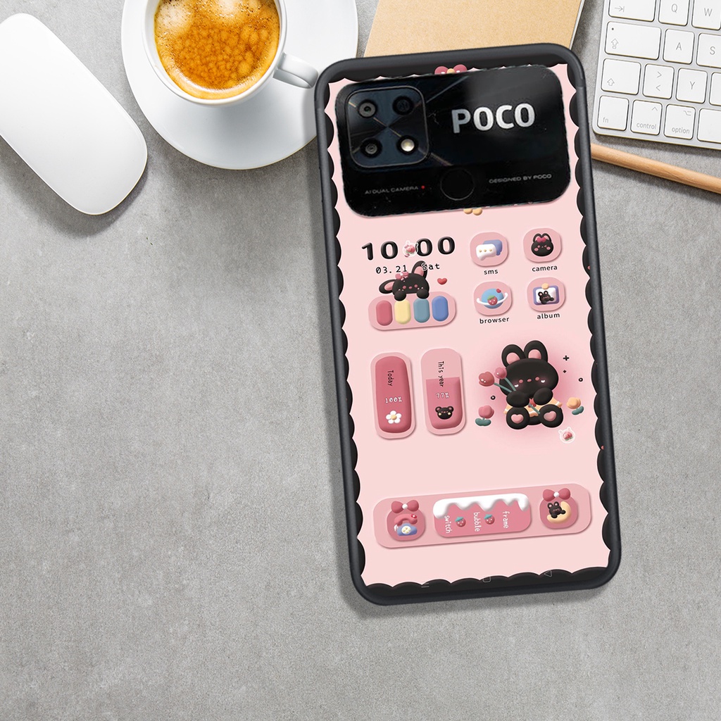 ỐNG LƯNG XIAOMI POCO C40, IN HÌNH. GẤU SIÊU ĐÁNG YÊU.